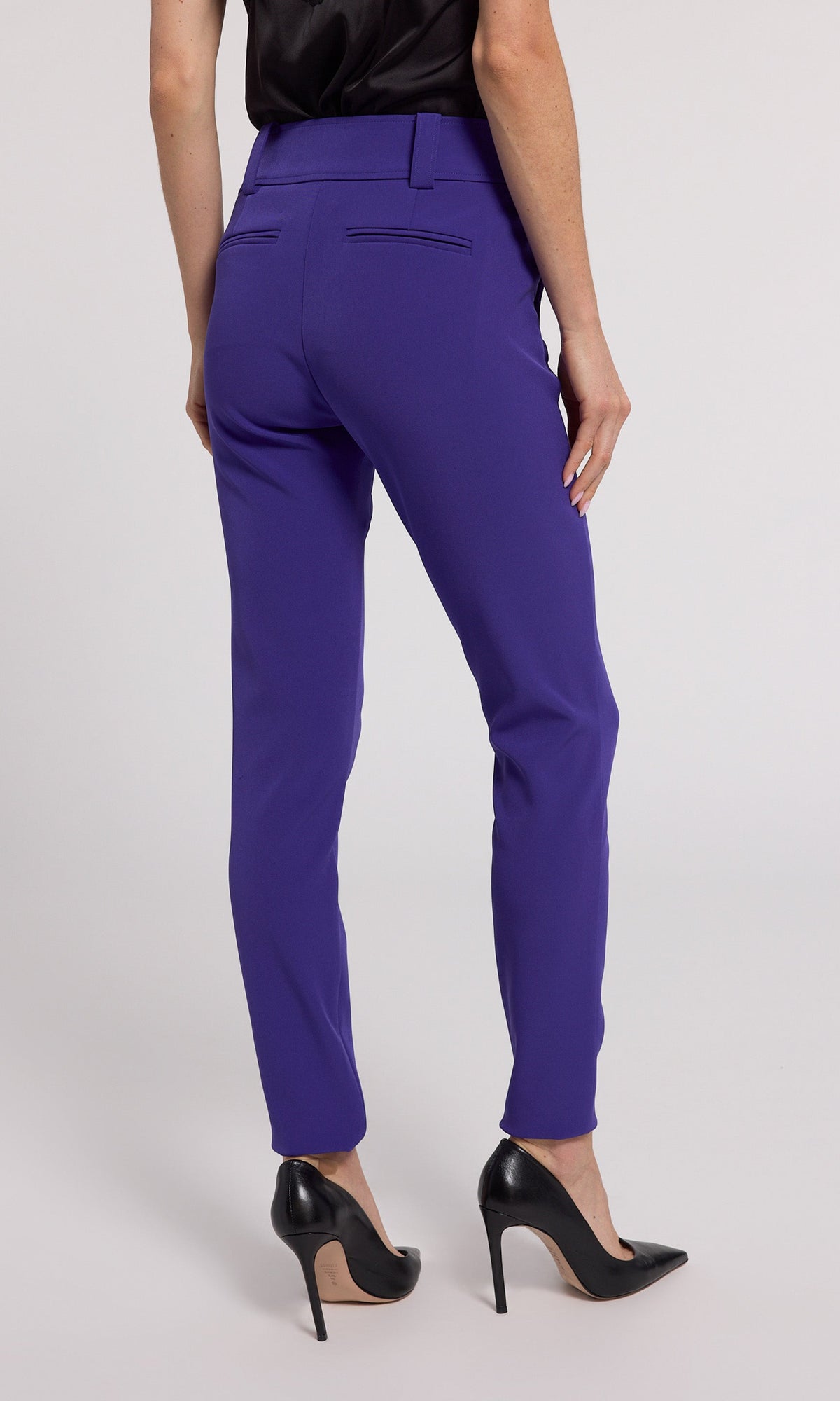 Alexandra Crepe Pants | Power Purple