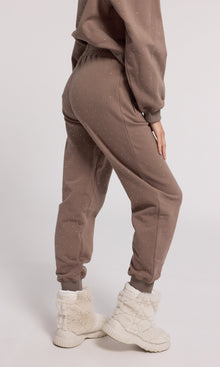 Ruel Crystal Sweatpants | Truffle/Truffle