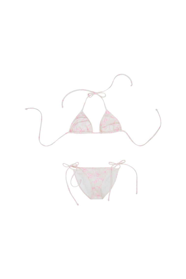 Harbor Bow Print Bikini | Pastry Pink