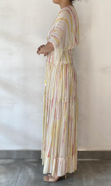 Womens | Ann Viscose Georgette Kaftan | White Multi