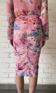 Hemant And Nandita | April Cross Stitch Skirt | Pink Floral