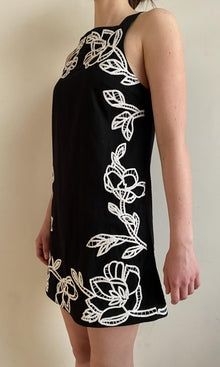 Hemant And Nandita | Daha Cotton Linen Short Dress | RE25 | Black White