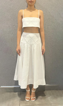 Womens | Dea Cotton Linen Bustier Top | Ivory