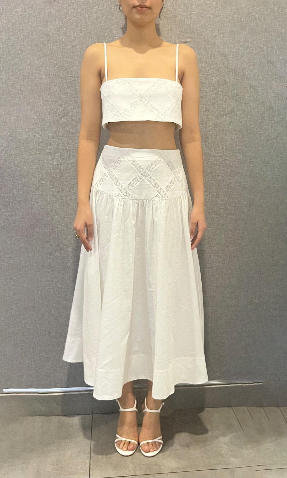 Womens | Dea Cotton Linen Bustier Top | Ivory