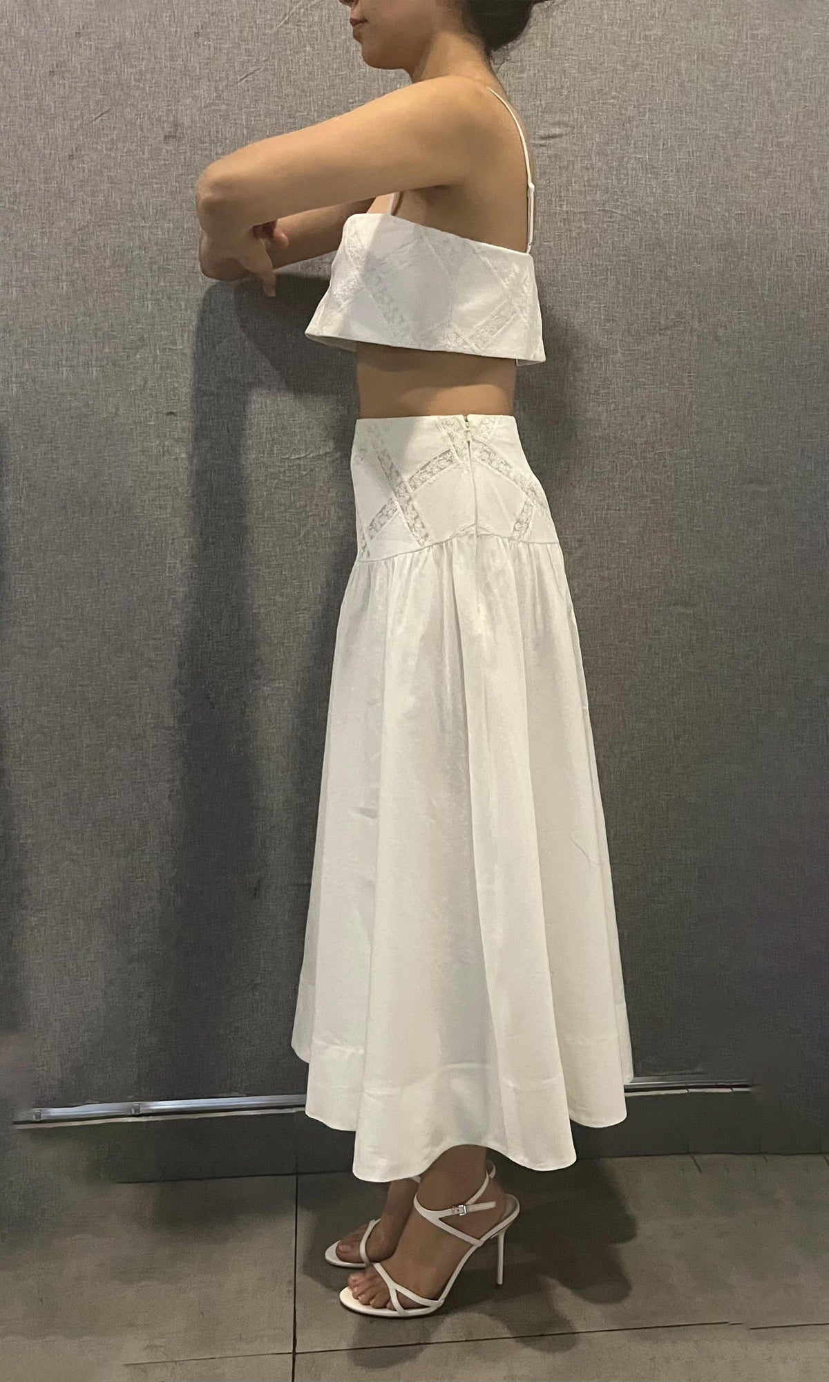 Womens | Dea Cotton Linen Bustier Top | Ivory