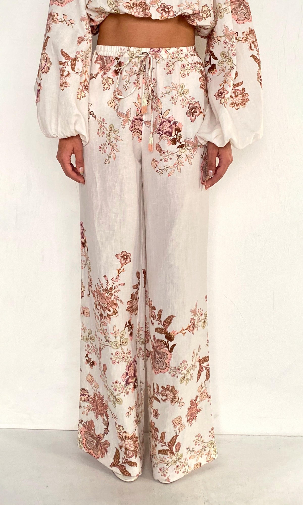 Womens | Diza Linen Cotton Pull On Pants | White