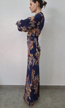 Womens | Inv Viscose Long Dress | Blue