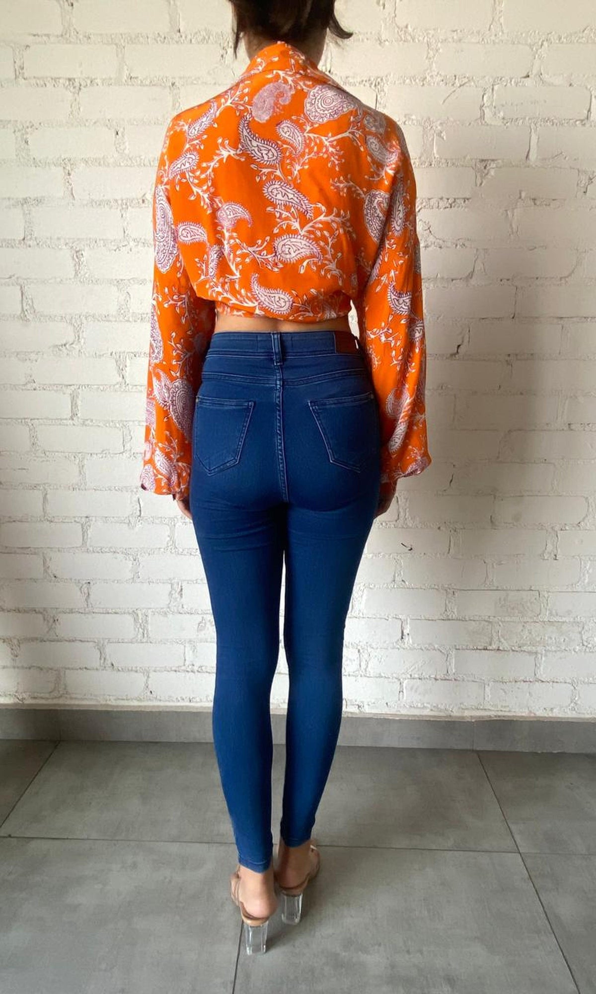 Womens | Inv Tanish Crepe Top | Orange