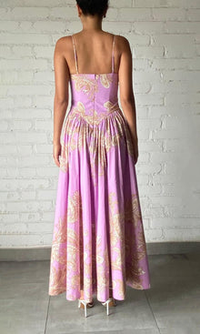 Womens | Jiah Cotton Poplin Lycra Maxi Dress | Lilac