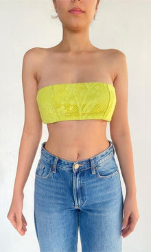 Womens | Nysa Cotton Bandeau | Neon Green