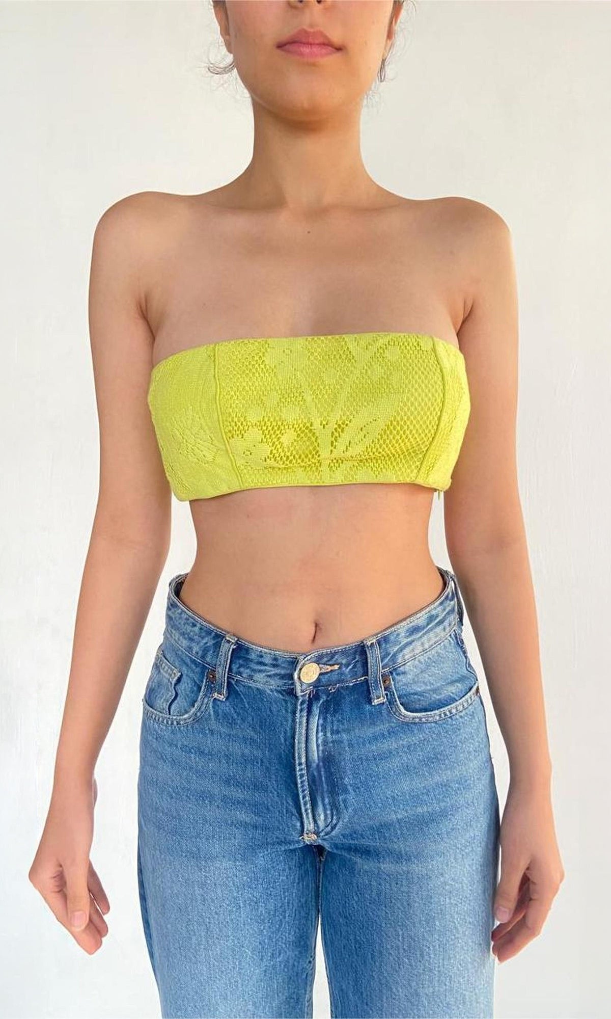 Womens | Nysa Cotton Bandeau | Neon Green