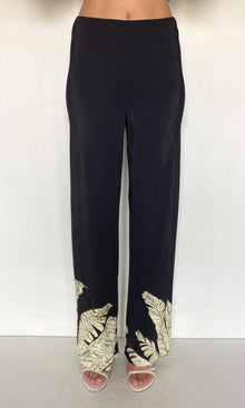 Womens | Palm Viscose Heavy Crepe Bias Pants | Black