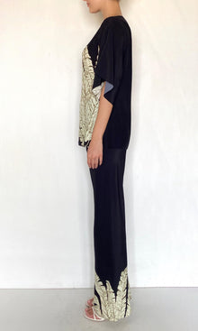 Womens | Palm Viscose Heavy Crepe Bias Pants | Black