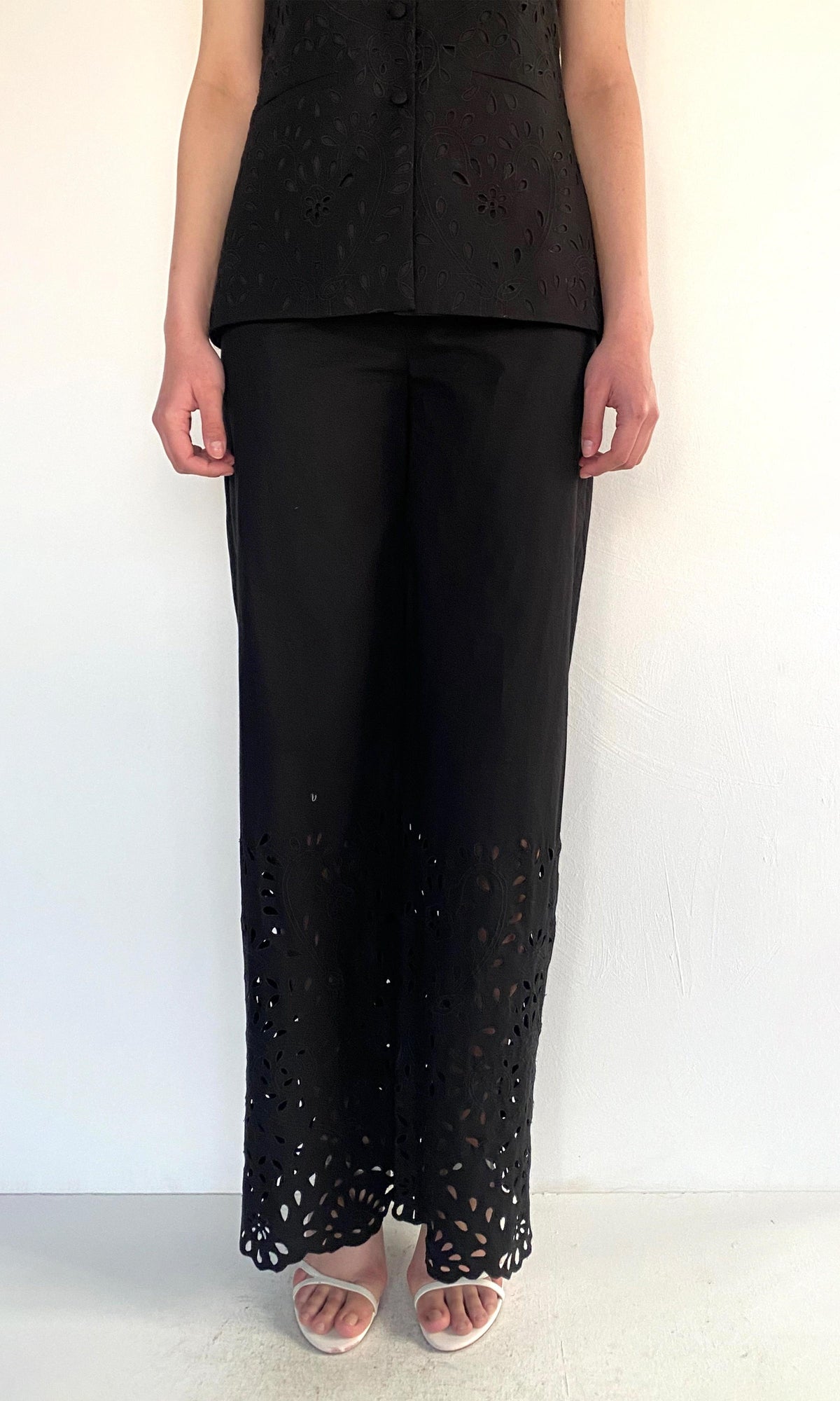 Womens | Rai Cotton Poplin Straight Pants | Black