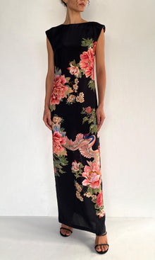 Womens | Rani Heavy Crepe Maxi Dress | Black