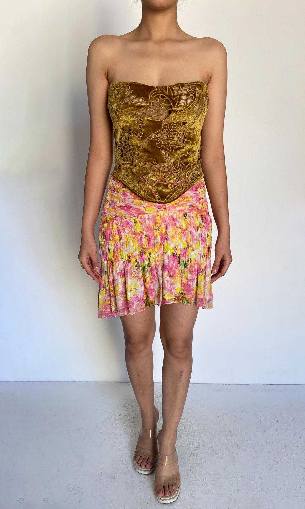 Womens | Sehr Brasso Velvet Top | Mustard