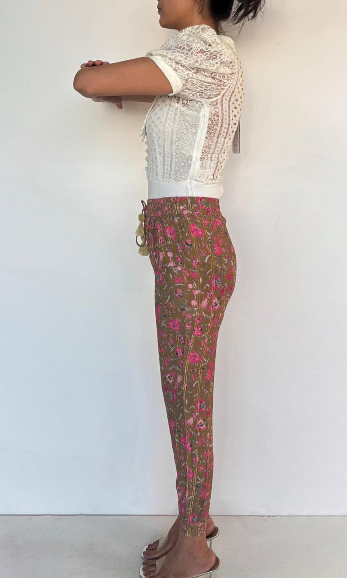 Hemant And Nandita | Vim Viscose Moss Crepe Pants | Musturd
