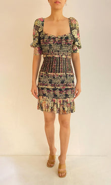 Womens | Vim Viscose Short Dress | Black Multi