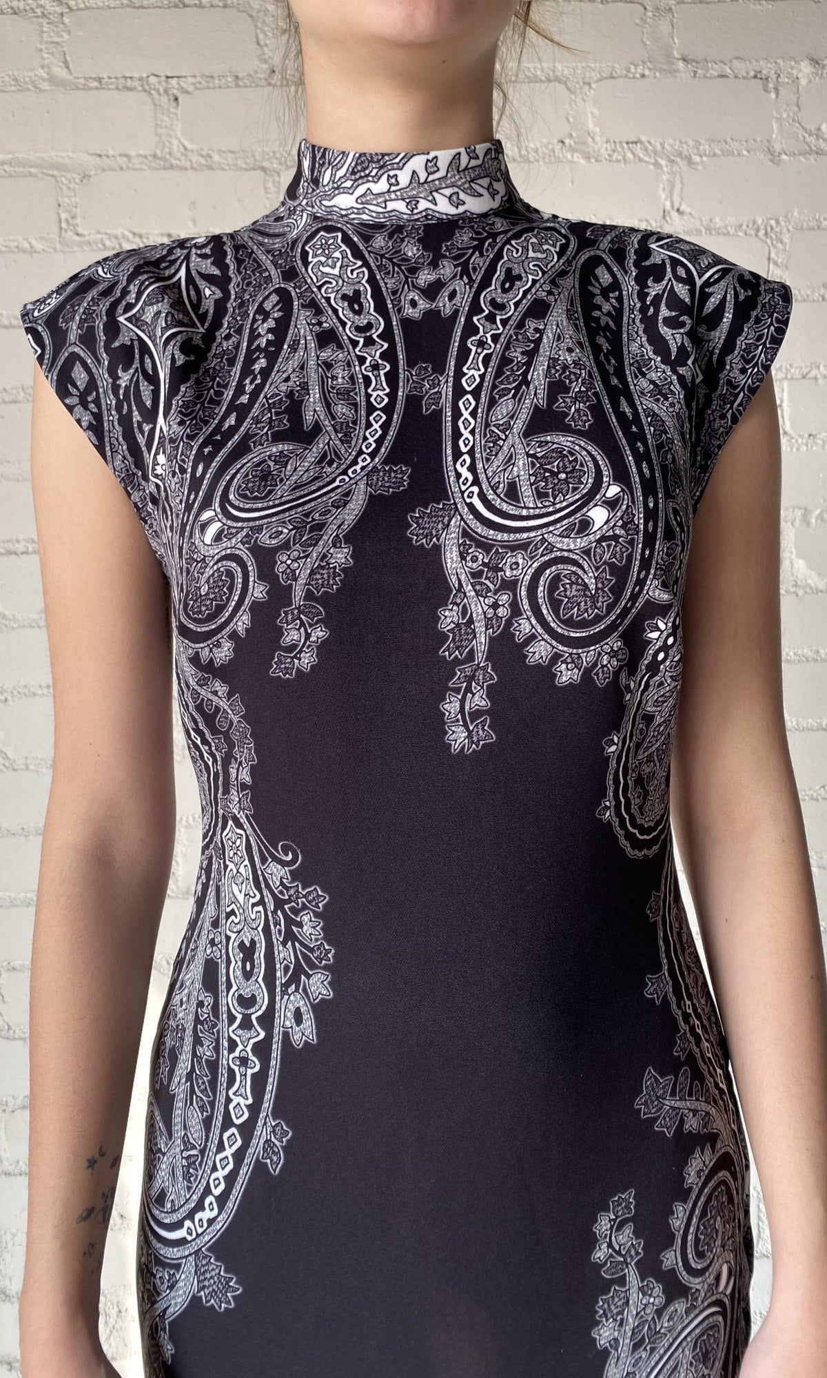 Hemant And Nandita | Viri Heavy Crepe Long Dress | Black White