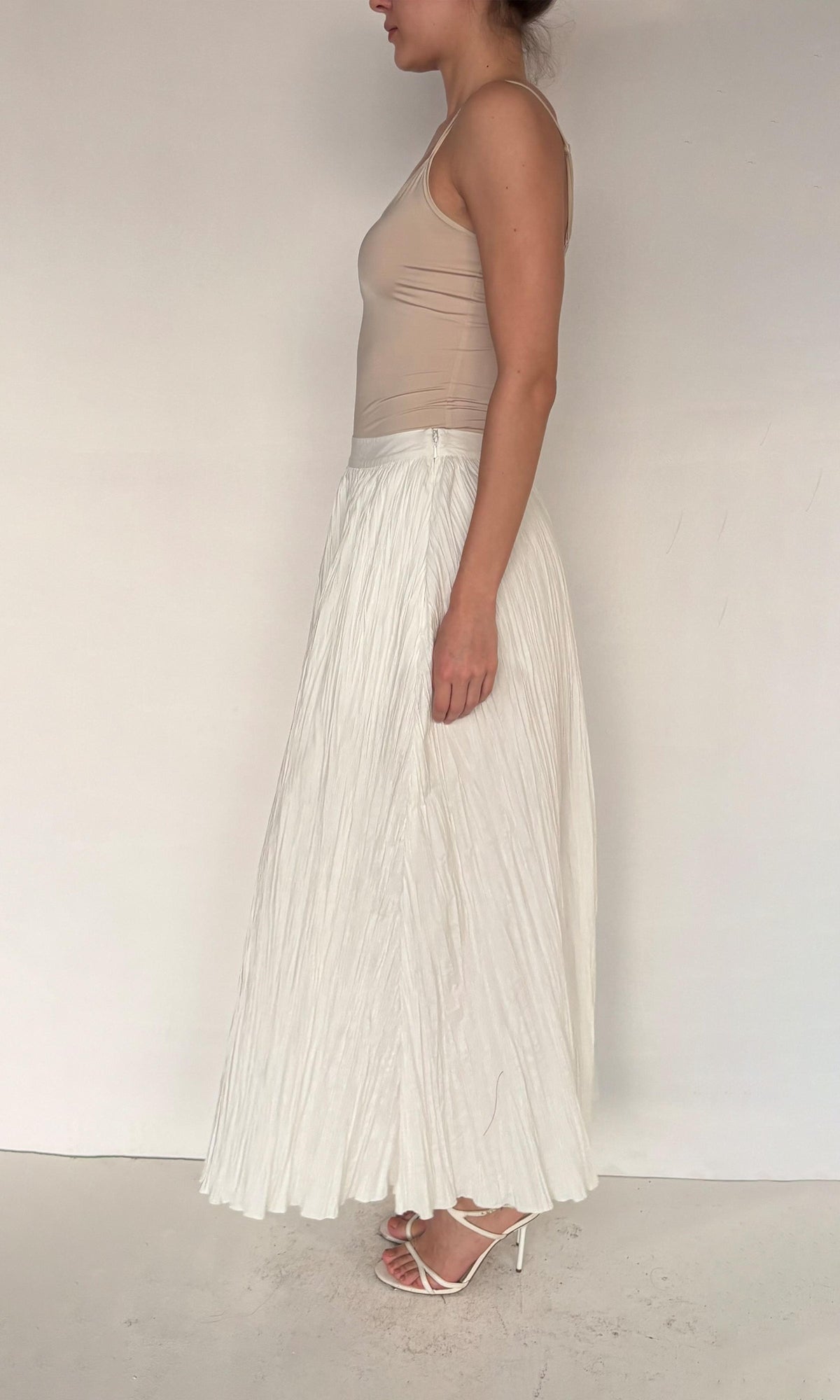 Womens | WHT Cotton Long Skirt | White