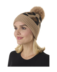Amicale Cashmere | Women | Women's Hat | Camel/Black