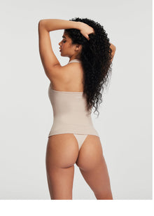 Halter Neck Tank Top | Oat Milk