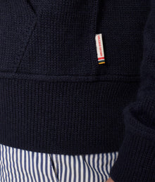 Harper Relaxed Fit Double-Faced Hooded Sweatshirt | Night Iris