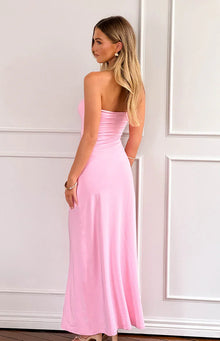Harriet Strapless Maxi Dress | Pink