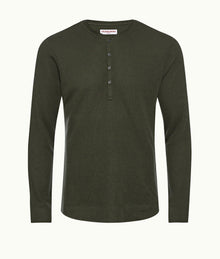 Harrison Cashmere Classic Fit Long-Sleeve Cashmere T-Shirt | Forest Night