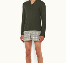 Harrison Cashmere Classic Fit Long-Sleeve Cashmere T-Shirt | Forest Night