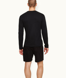 Harrison Cashmere Classic Fit Modal-Cashmere T-Shirt | Black