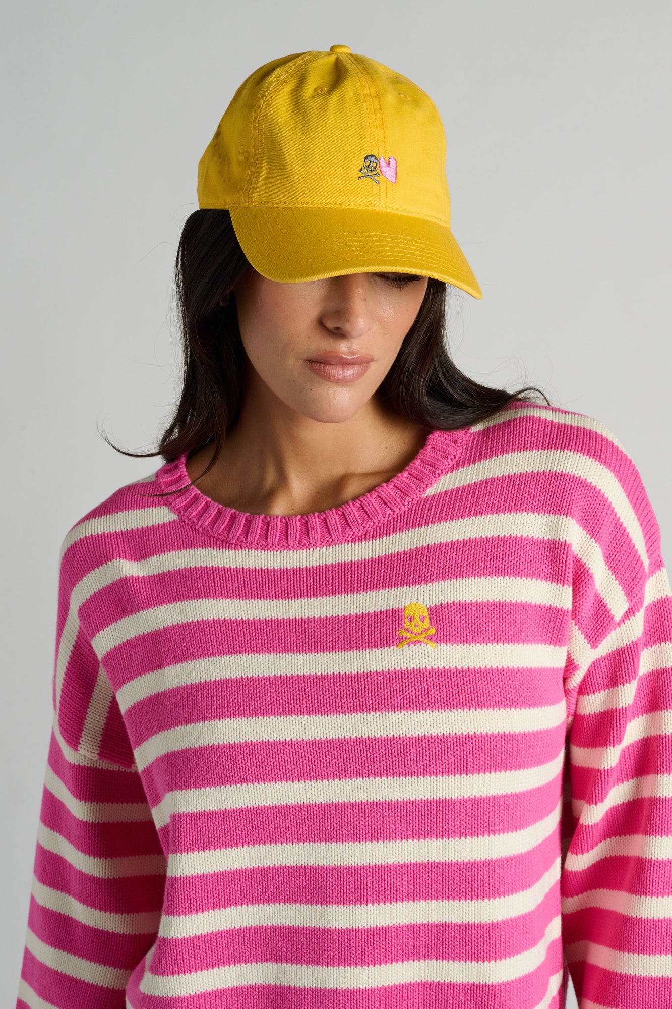 Kerri Rosenthal | Heart And Skull Hat | Soul Yellow