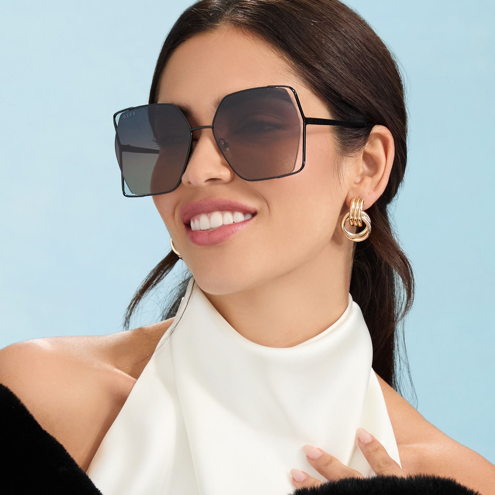 Womens | Donna IV Sunglasses | Black | Twilight Gradient Polarized Lenses