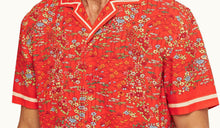 Hibbert Linen Solo Fantasy Capri Collar Shirt | Vermillion