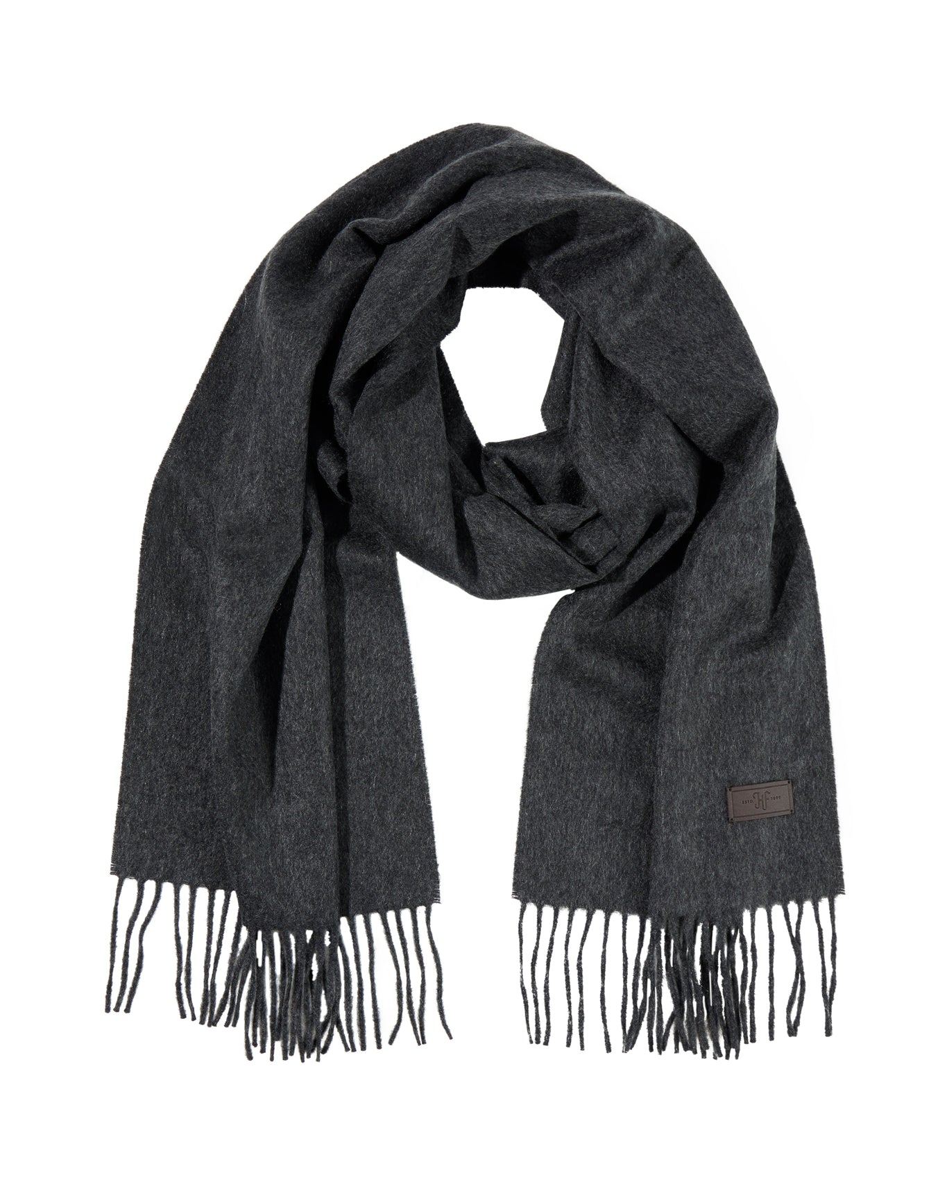Hickey Freeman | Men | Cashmere Solid Scarf | Charcoal