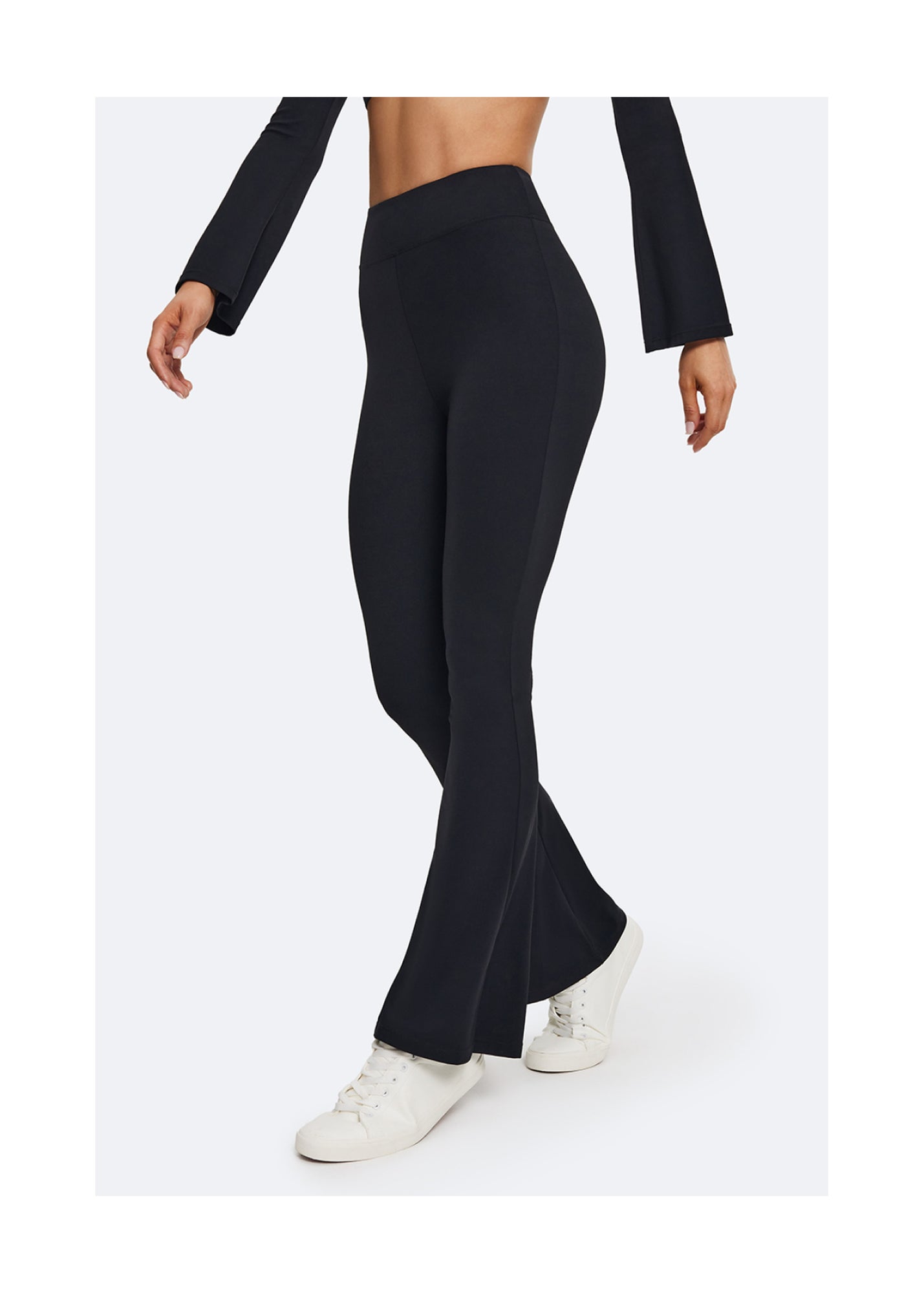 High-Waisted Flared Leggings | Black