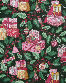 Holly Gifts - Lightweight Flannel Long PJ Set - Garland - Printfresh