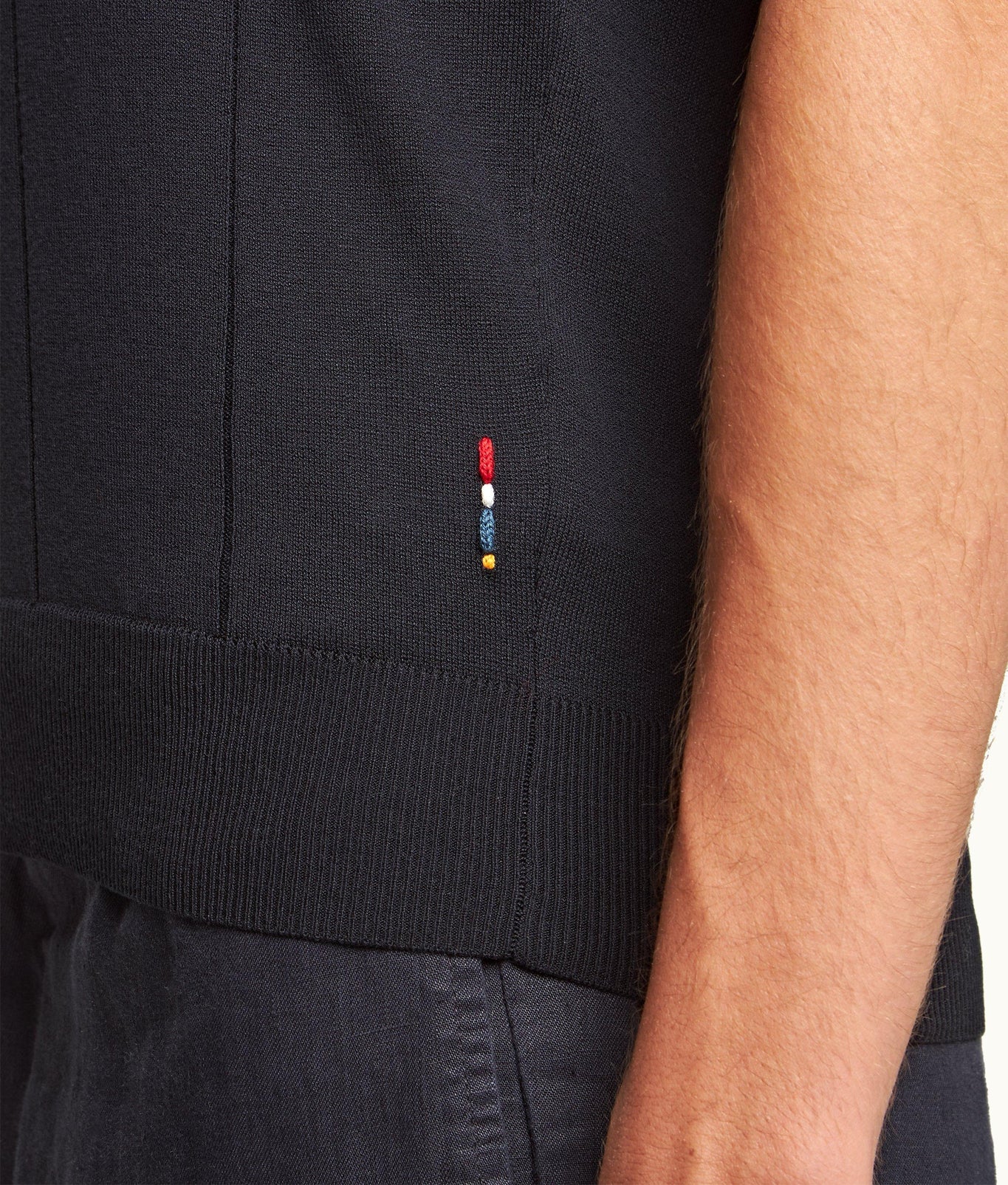 Horton Cotton Silk Tailored Fit Silk-Cotton Polo Shirt | Night Iris