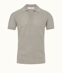 Horton Pique Tailored Fit Pique Stitch Mercerised Cotton Polo Shirt | Cinder