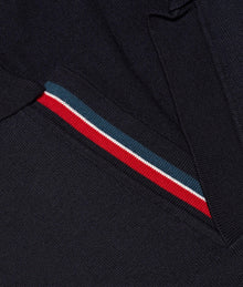 Horton Stripe Tailored Fit Organic Cotton Polo Shirt | Navy