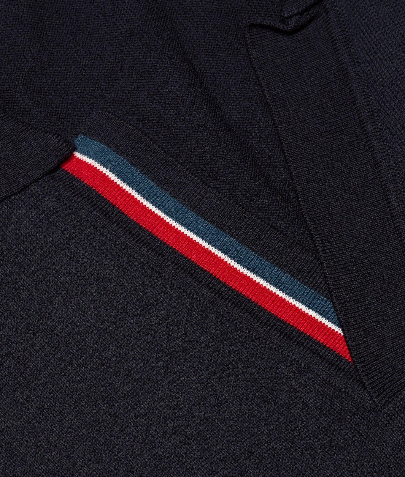 Horton Stripe Tailored Fit Organic Cotton Polo Shirt | Navy