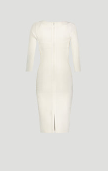 Square Neck Icon Dress | Alabaster