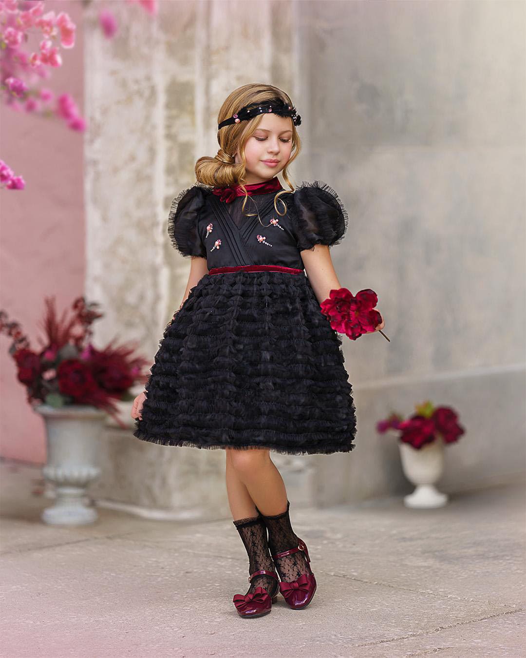 Baby Girls | Kylie Tulle and Organza Dress | Black