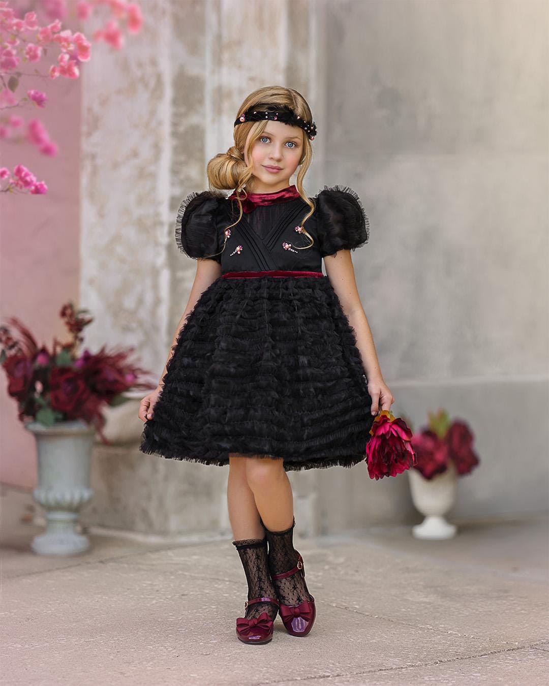 Baby Girls | Kylie Tulle and Organza Dress | Black