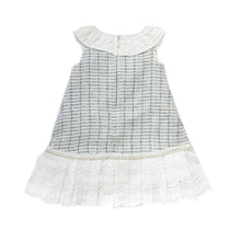 Baby Girls | Iris Tweed Dress | White x Blue