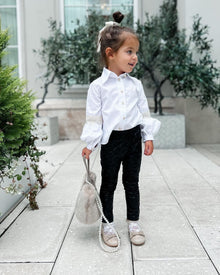 Baby Girls | Herringbone Blouse | White