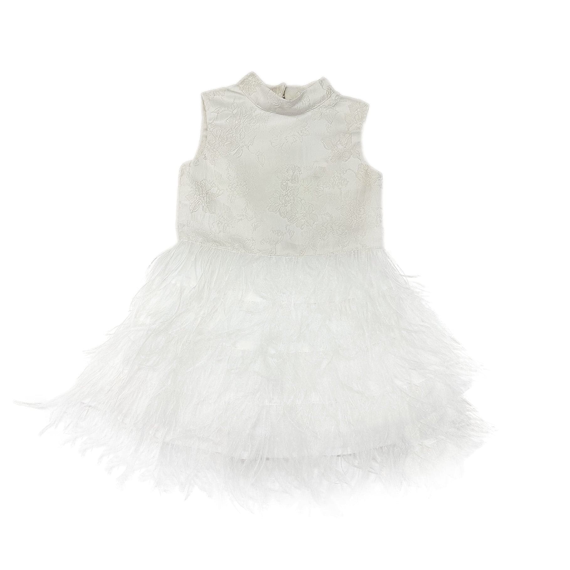 Baby Girls | Eliza Feather Dress | Ivory