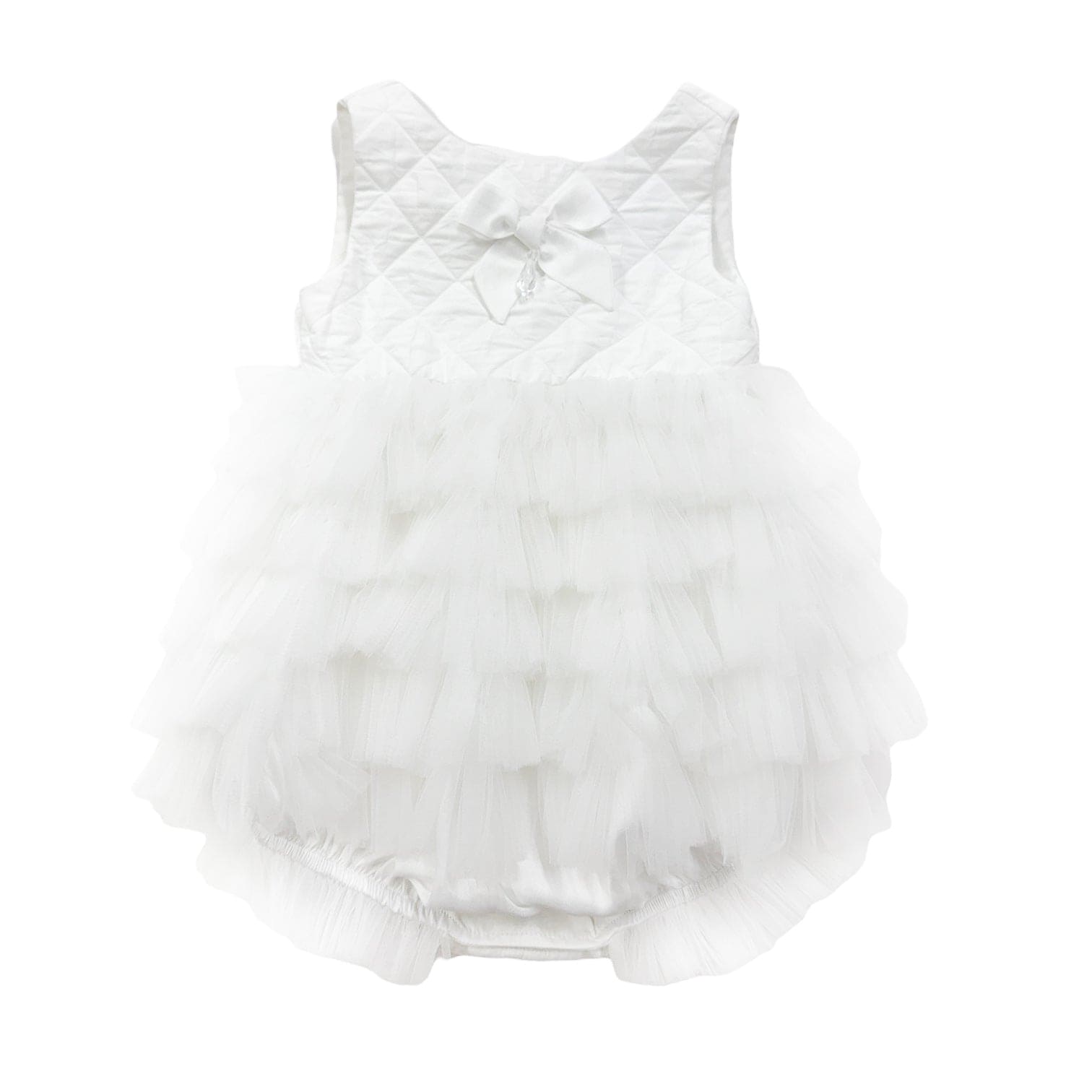 Baby Girls | Poppy Quilted Romper | White