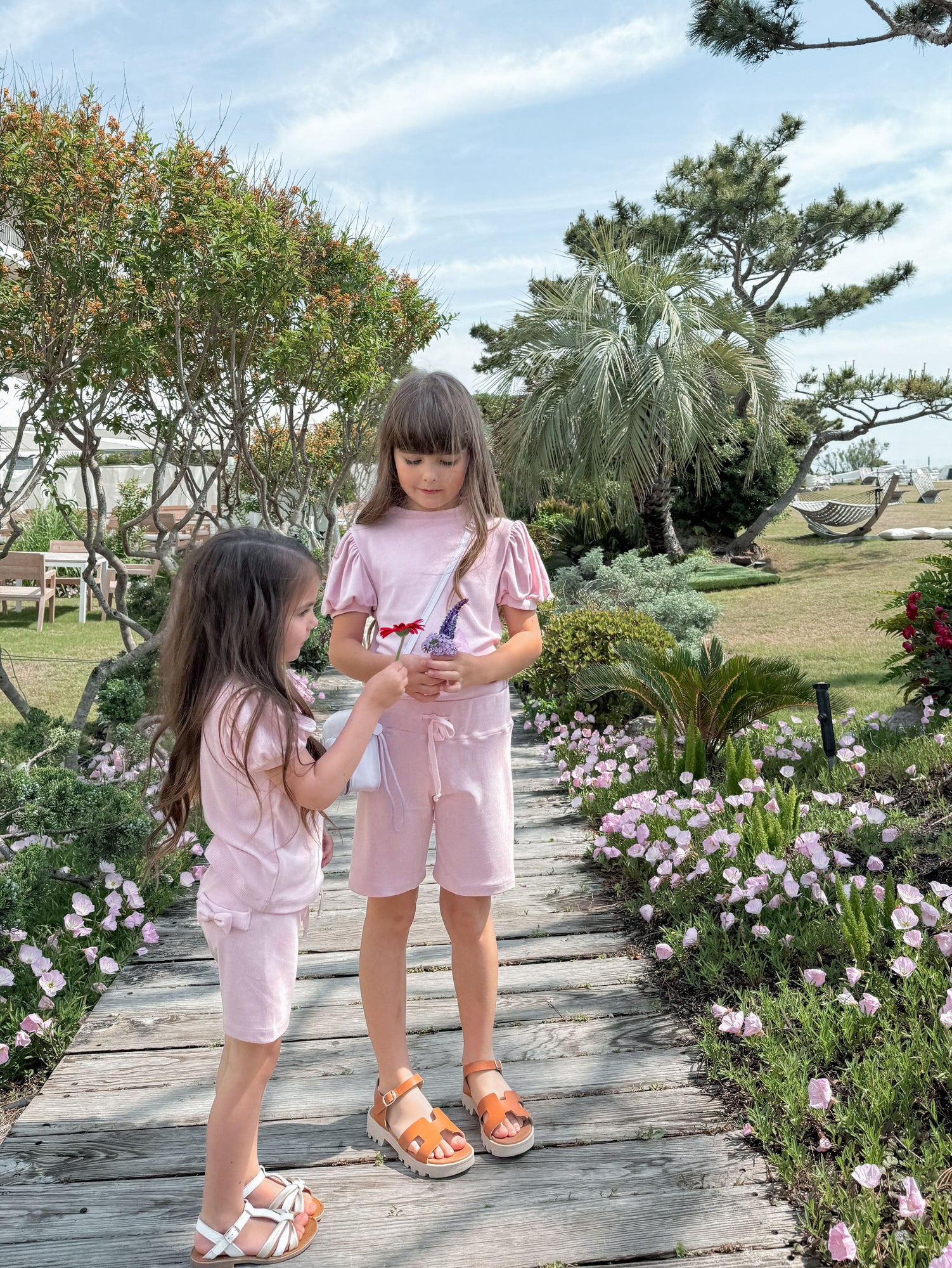 Baby Girls | Top and Biker Shorts Set | Pink