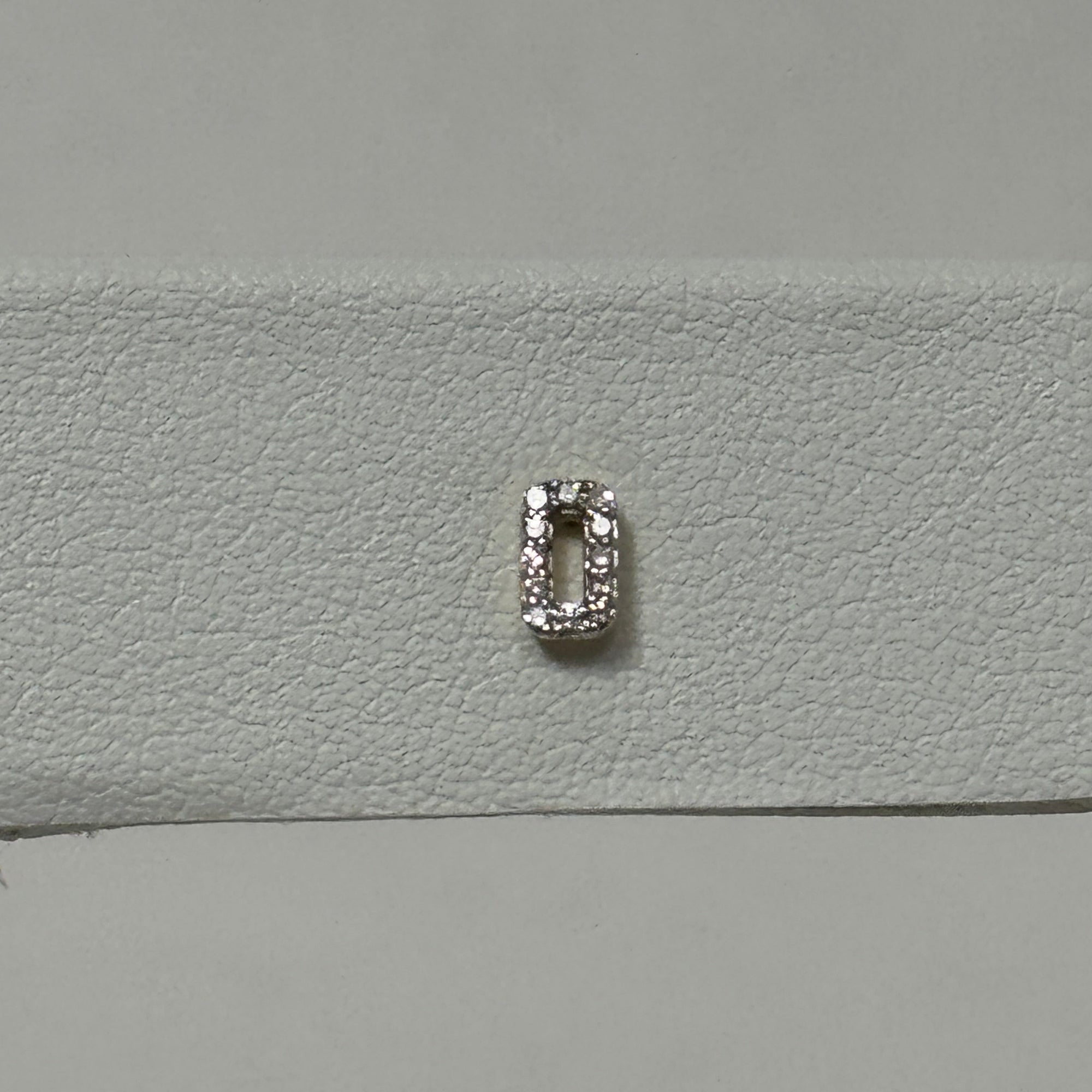 Pave Number Stud | 14K Yellow Gold | 0.03 CTW White Diamond